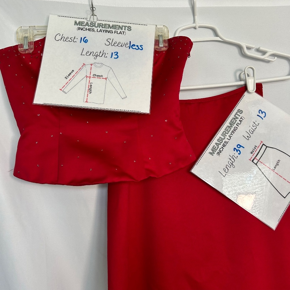 Zum Zum by Niki Livas Red Two-Piece Formal Gown - Picture 16 of 16